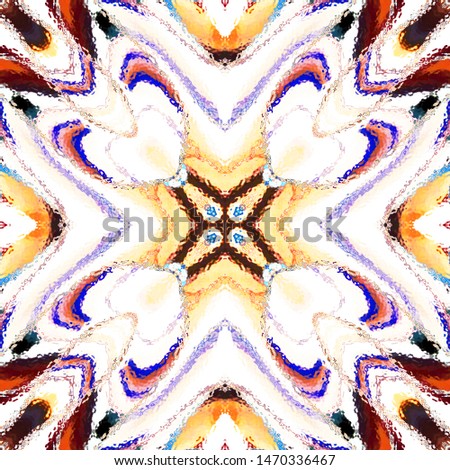 Colorful kaleidoscopic pattern for textile, ceramic tiles, wallpapers and design