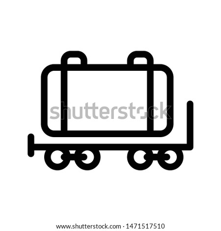 briefcase thin line vector icon