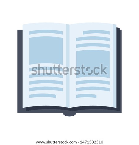 Open book stylish modern icon on white background