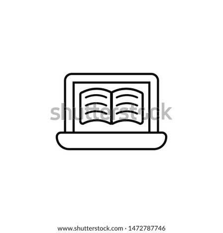 Notebook, book, online icon. Simple thin line, outline illustration of online traning icons for ui and ux, website or mobile application