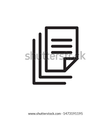 flat line copy file icon. Logo element illustration. copy file design. vector eps 10 . copy file concept. Can be used in web and mobile . 
