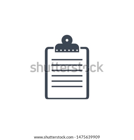 Clipboard related vector glyph icon. Isolated on white background. Vector illustration.