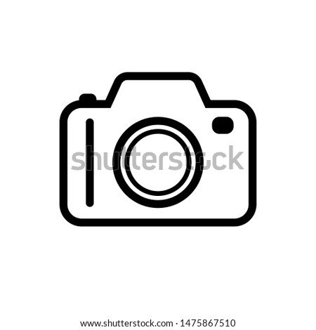 Photo camera vector icon, line icon
