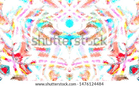 Colorful symmetrical abstract pattern for textile and design