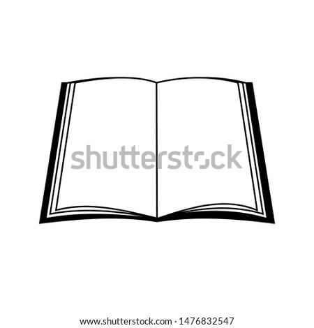 Blank Open book icon. sign design, Reading flat icon, Vector on white background for web site or mobile app
