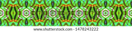 Ikat Pattern. Hipster Seamless Pattern. Lime Ethnic Ikat. Bright Geometric Pillow. Soft Tie Dye. Colorful Fashion Zigzag Retro. Geometric Folk Ornament.