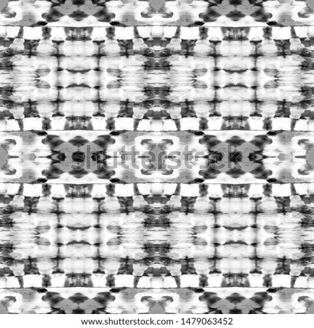 Shibori Pattern. Watercolor Flooring. White Seamless Batik. Black Mexican Motif. Watercolor Tile. White Ikat Geometric rug. Seamless Boho. Tie Dye Ornament. Watercolor Splash.