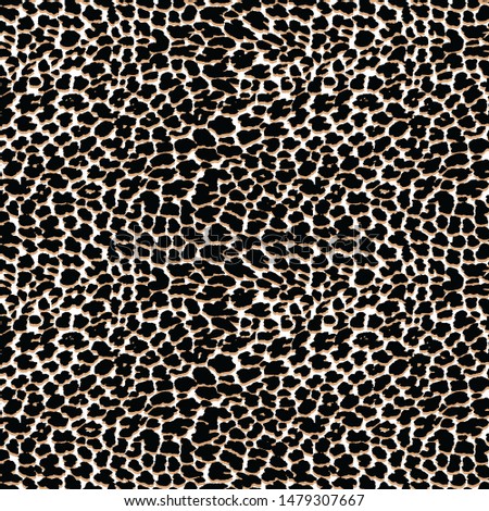 Leopard pattern design, background for print textile black and white 