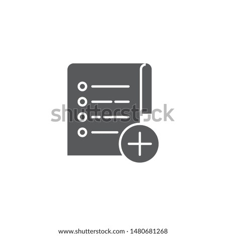 Add list vector icon symbol isolated on white background