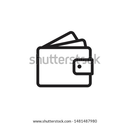 Wallet icon vector flat style trendy