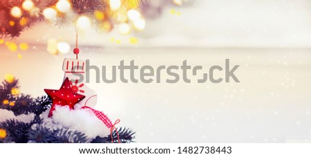 christmas blure background with christmas tree