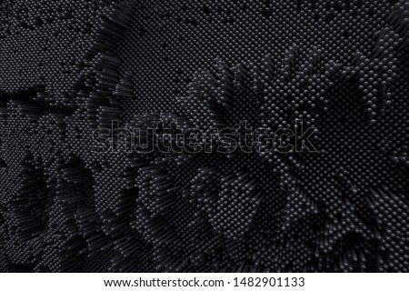 Shiny black plastic texture background, blank red fabric pattern background                                
