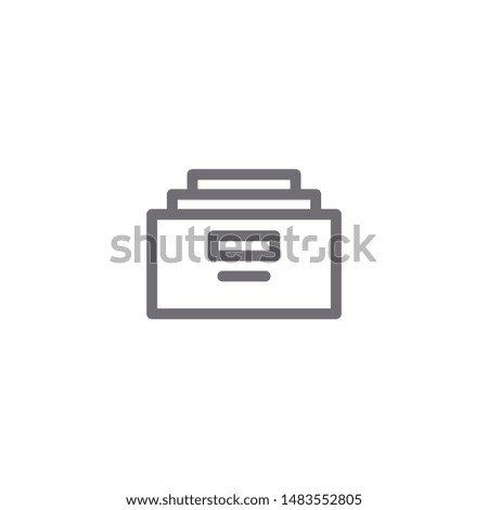 Archive icon isolated on white background. Drawer symbol modern, simple, vector, icon for website design, mobile app, ui. Vector Illustration