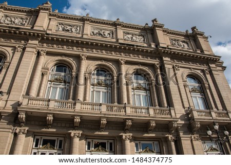 Detail of Teatro Colon in Buenos Aires Argentina