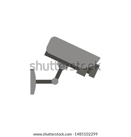 Security camera flat icon. You can be used Security camera icon for several purposes like: websites, UI, UX, print templates, promotional materials, info-graphics, web and mobile phone apps. - Vector