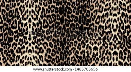Seamless animal background. Leopard illustrations.