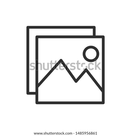 Picture icon template color editable. Picture symbol vector sign isolated on white background.