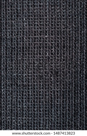 Symmetrically sewn black hemp fabric