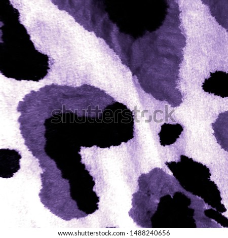 Animal Skin Pattern. Bright Abstract Fur. Purple Animal Geometric Textured. Bright Leopard And Tiger Cheetah Print Watercolor. Lilac Abstract Fur.