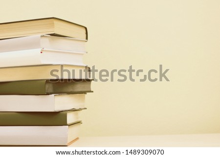 Books on shelf in library
