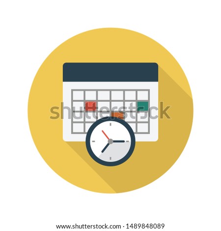 deadline glyph flat vector icon