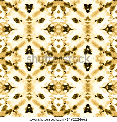 Gold Geometric Shibori. Watercolor Clothing. Gold Bohemian Fashion. Tie Dye Seamless. American rug. Watercolor Vintage. Orange Seamless Boho. Tie Dye Background. Tie Dye Seamless.