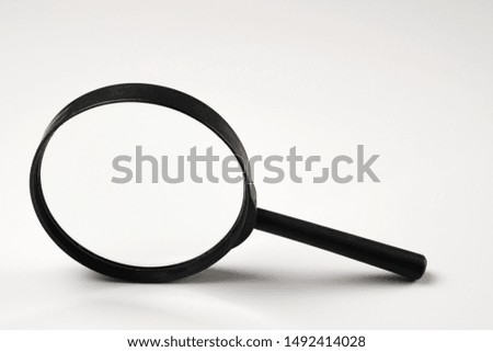 magnifying glass for searching on white background