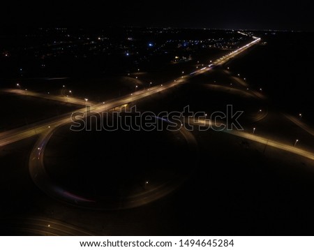 Lights of the night roads.