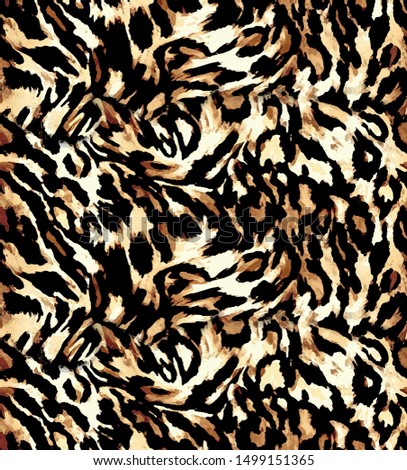 watercolor leopard texture seamless pattern