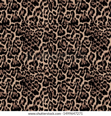 Best Leopard pattern and background in trend brown tones.Textile fabric printing.Wild fur design for blouse and dress.