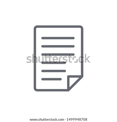 File icon isolated on white background. Document symbol modern, simple, vector, icon for website design, mobile app, ui. Vector Illustration