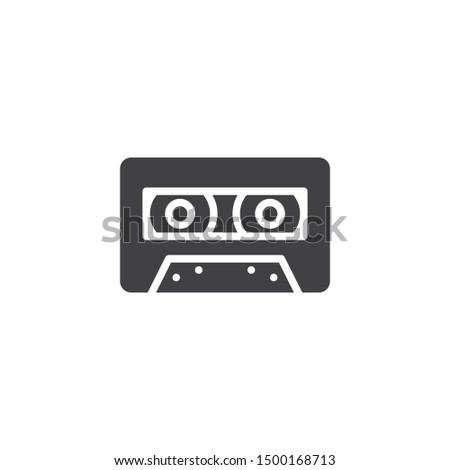 Audio cassette vector icon. filled flat sign for mobile concept and web design. Cassette tape glyph icon. Symbol, logo illustration. Vector graphics