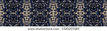 Geometric Embroidery. Bohemian Seamless Print. Folk Ikat Artistic Style. Tribal Design Element. Fashion Decor Wallpaper. Black, Indigo, Blue Geometric Embroidery.