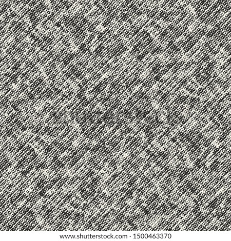 Monochrome Melange Stroke Textured Subtle Striped Background. Seamless Pattern.