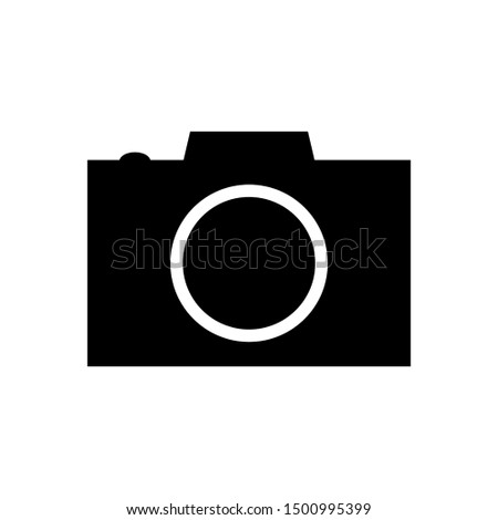photo camera icon isolated on white background. vector illustration