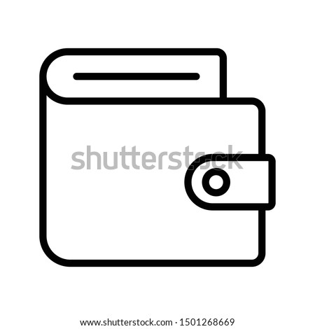 wallet thin line vector icon