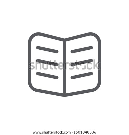 Open book icon isolated on white background. Book symbol modern, simple, vector, icon for website design, mobile app, ui. Vector Illustration