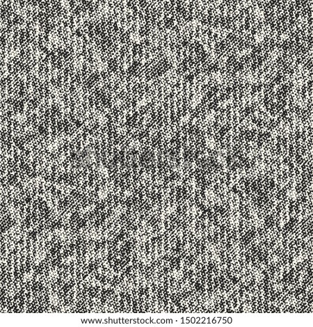 Monochrome Melange Stroke Textured Background. Seamless Pattern.