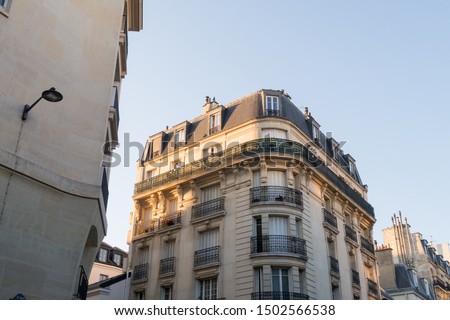 Typical apartment building in Paris (6th arrondissement of Paris)