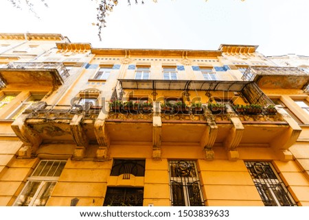 Old Romantic Balcony ful with flower