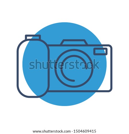 Camera Icon Isolated On Abstract Background
