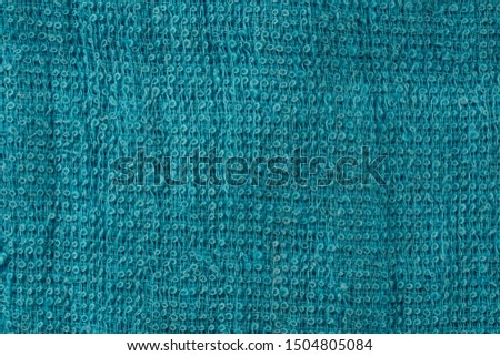 Blue cloth Fabric texture closeup