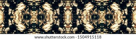 Ethnic Pattern Bright. Seamless Bohemian Print. Minimal Rug Texture. Colorful Folk Background. Ikat Striped Motif. Black, Gold, White Ethnic Pattern Bright.