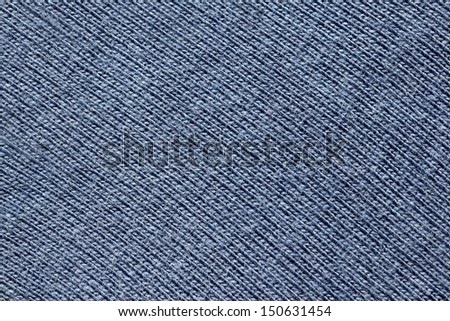 Close up view of dark blue knitted fabric texture. Abstract background.