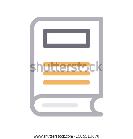 book colour line vector icon