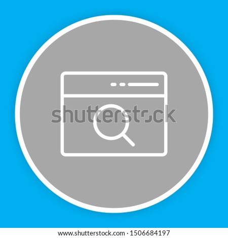Browser search icon isolated on abstract background
