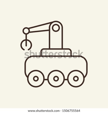 Space shuttle line icon. Space, planet, vehicle. Space technology concept. Vector illustration can be used for topics like cosmonautics, modern technologies, science