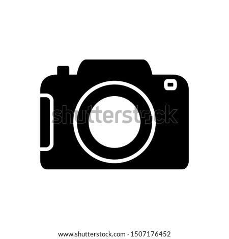Photo camera icon design. Photo camera icon in trendy flat style design. Vector illustration.