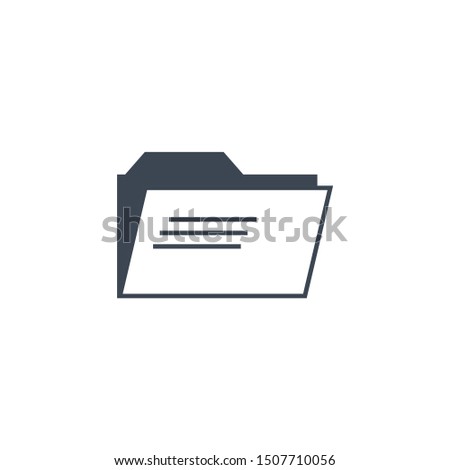 Folder related glyph icon. Isolated on white background. illustration.