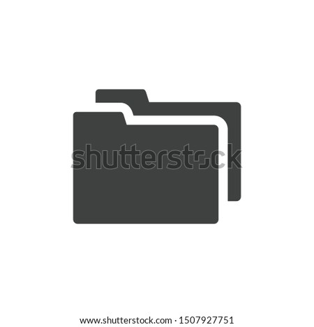 Folder icon template color editable. Folder symbol vector sign isolated on white background.